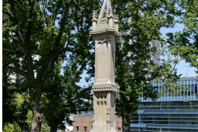 <p>The Pioneer Monument was installed in 1871, close to where some of the earliest European settlers were buried  </p>
